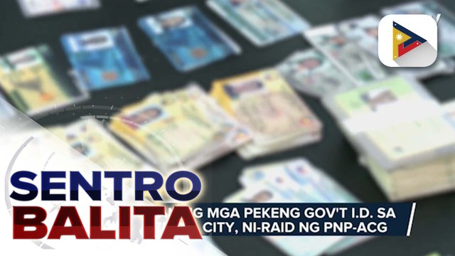 Pagawaan ng mga pekeng gov't I.D. sa Valenzuela City, ni-raid ng PNP-ACG; mag-asawang nasa likod umano ng operasyon nito, arestado | ulat ni Ryan Lesigues