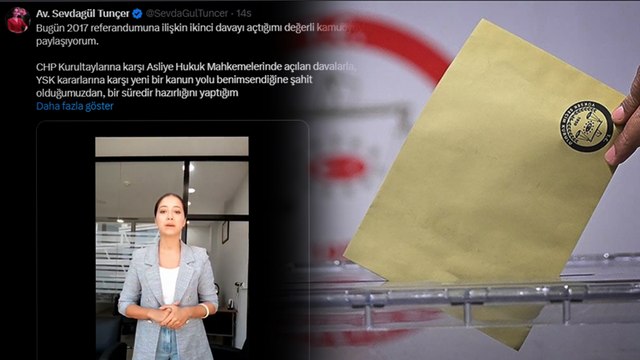 Zafer Partisi GİK Üyesi Tunçer, mühürsüz oyların geçerli sayıldığı 2017 referandumunun iptali istemiyle başvurdu