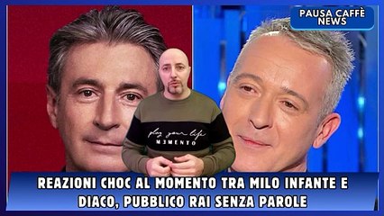 Reazioni choc al momento tra Milo Infante e Diaco, pubblico Rai senza parole