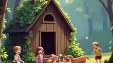 Children_Playing_with_Baby_Deer_in_a_Magical_Forest(360p)