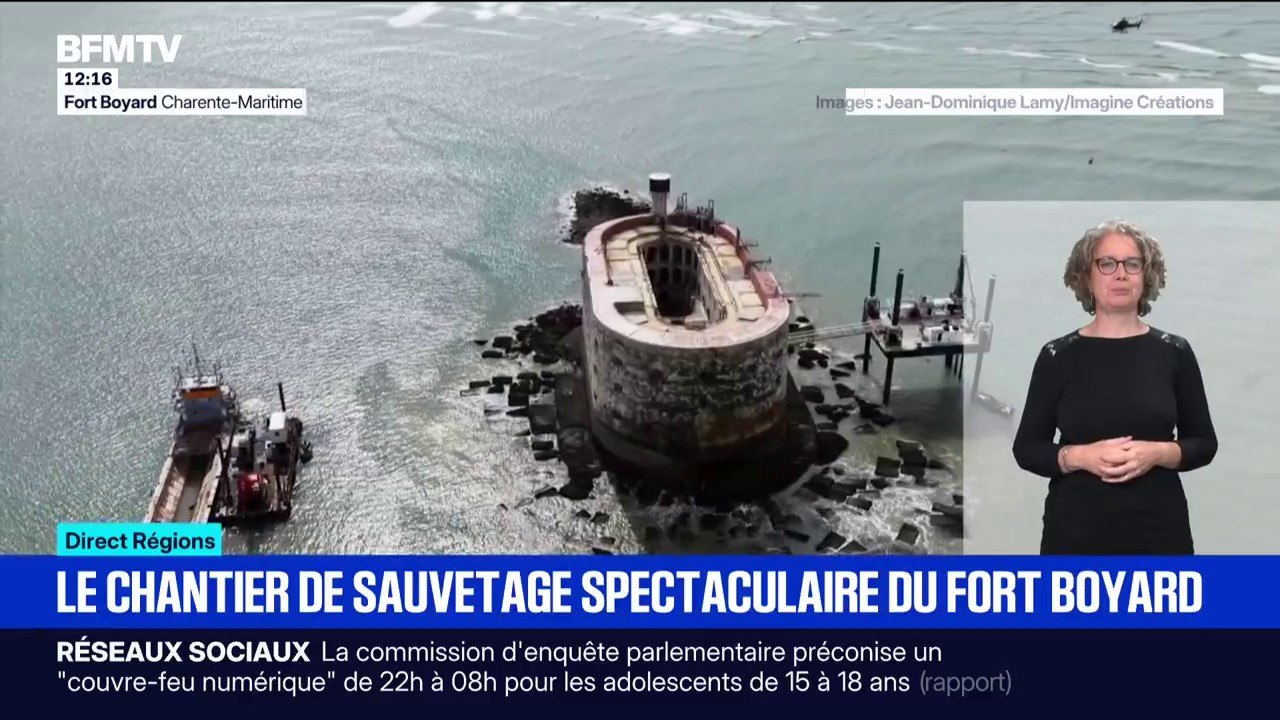 Le chantier de sauvetage spectaculaire du Fort Boyard
