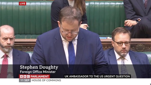 Mandelson sacked ‘in light of new emails’ over Jeffrey Epstein relationship, Doughty tells MPs