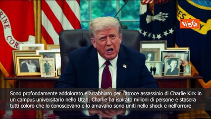 Trump: Sono addolorato e arrabbiato per l'atroce assassinio di Charlie Kirk, era un patriota