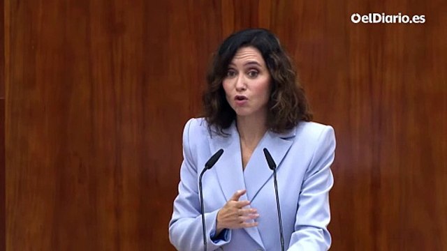 Ayuso arranca el debate madrileño con ataques a Sánchez: Nunca en la democracia se había levantado un muro entre españoles desde La Moncloa