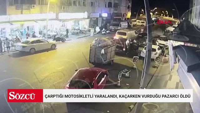 Cipiyle çarptığı motosikletli yaralandı, kaçarken vurduğu pazarcı öldü