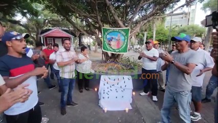 Movimiento Social y Popular de SFM realiza “cabo de año” en protesta por obras incumplidas