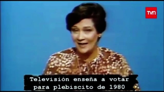 Plebiscito 1980. La TV enseña cómo participar en el referéndum de la constitución 1980