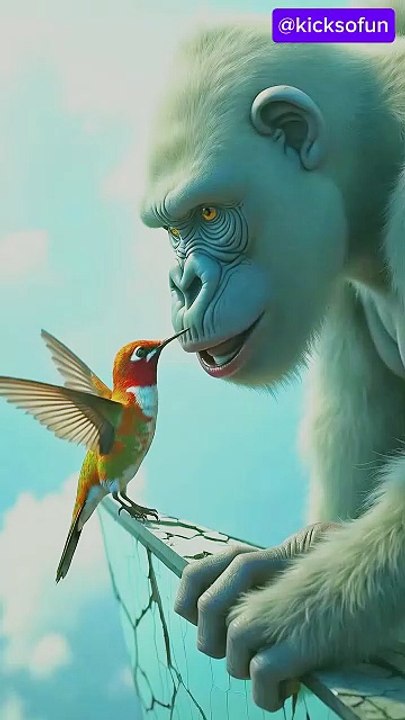 Gorilla 🦍 and 🐦 bird
