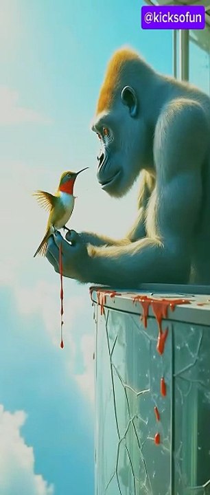 Monkey an bird relationship 😍😂#sadstory