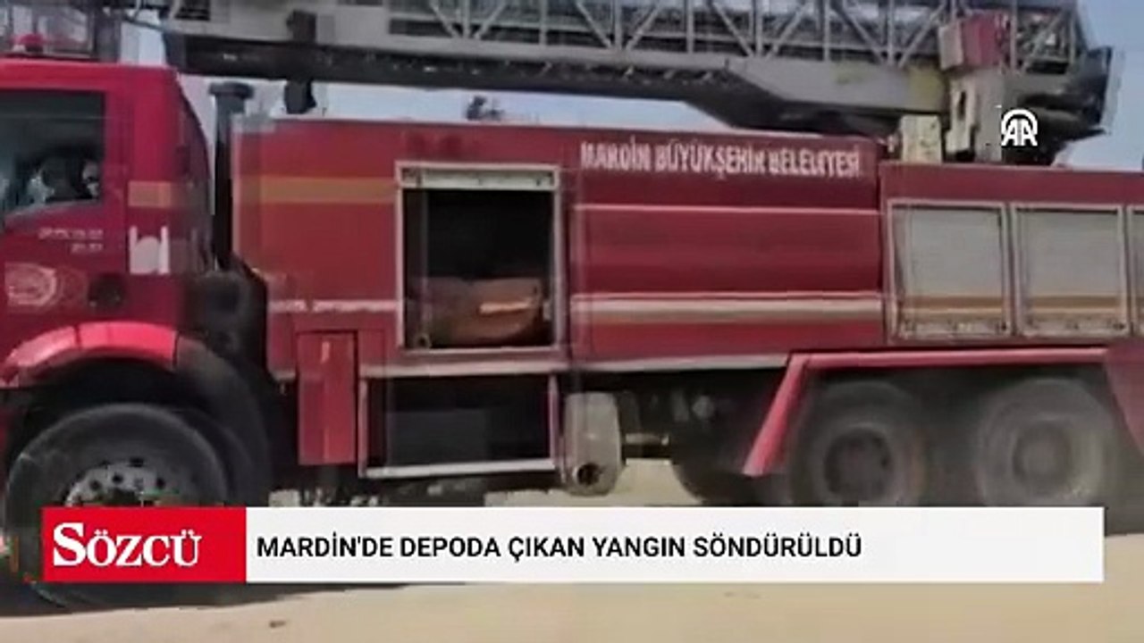 Mardin'de depoda çıkan yangın söndürüldü