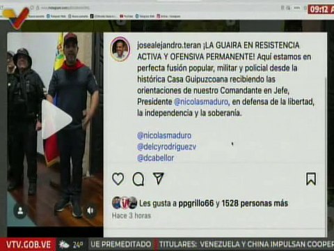Gobernador Alejandro Terán: La Guaira en resistencia activa y ofensiva permanente