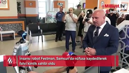 Türkiye'de bir ilk! İnsansı robot nüfusa kaydettirildi: Festman artık Canikli