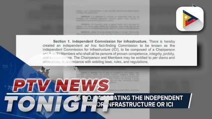 PBBM issues E.O. 94 creating the Independent Commission for Infrastructure or ICI