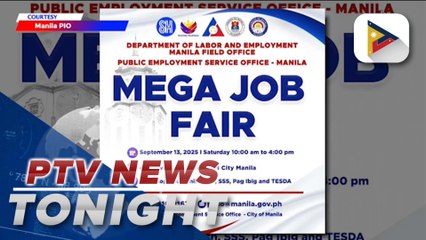Mega Job Fair to be held in Manila on Sept. 13