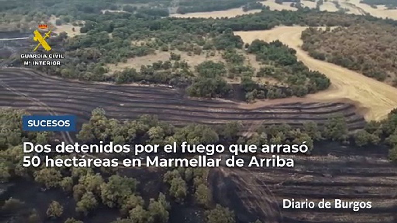 Dos detenidos en Burgos por el incendio que arrasó 50 hectáreas en Marmellar de Arriba