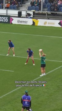 🔥 France 18-13 Irlande — Les Bleues renversent tout pour filer en demi-finale 🏉Menées 13-0 à la mi-temps, elles ont su puiser dans leurs ressources, avec des essais de Charlotte Escudero et Joanna Grisez, pour inverser la tendance.