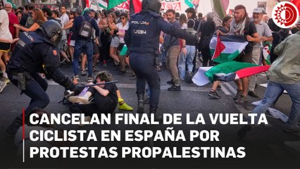 Cancelan última etapa de la Vuelta ciclista en España por protestas propalestinas