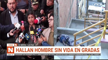 MINISTRO DE GOBIERNO SE PRONUNCIA ANTE EL HALLAZGO DE UN HOMBRE SIN VIDA EN GRADAS