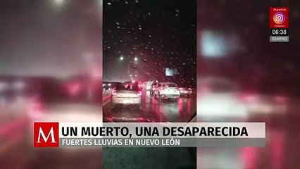 Intensas lluvias al sur de Monterrey dejan un muerto y una mujer desaparecida