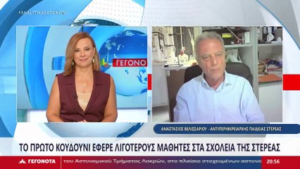 Ο αντιπεριφερειάρχης παιδείας Στερεάς Ελλάδας Αναστάσιος Βελισσαρίου στο Star