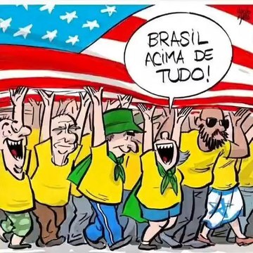 os bolsonaristas reunidos aí. Bolsonaro vai pra cadeia!
