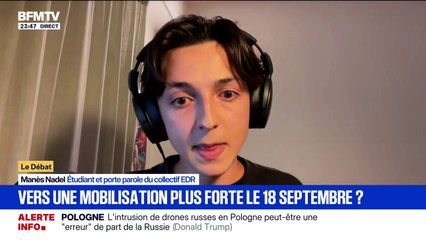 Crise sociale: "Le premier problème dans ce pays, c'est l'accumulation de richesse insupportable par toute une partie de la population", lance Manès Nadel, étudiant et porte-parole du collectif EDR