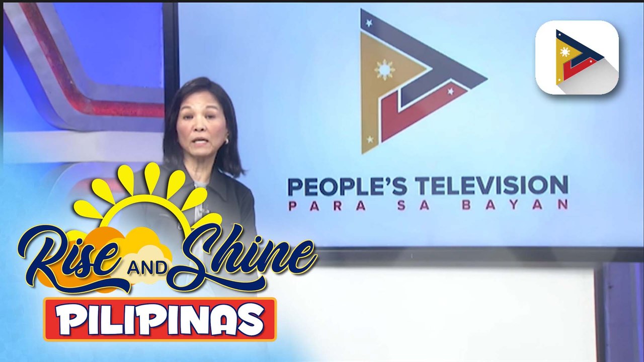 PTV Network General Manager Maria Lourdes Choa-Fagar congratulates Rise and Shine Pilipinas on its 5th anniversary