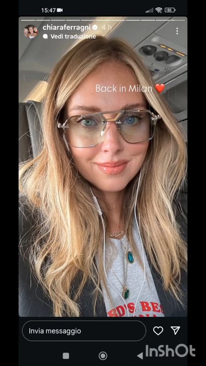 chiara Ferragni tornata a Milano
