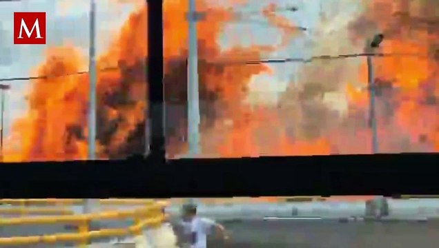 Horror desde el trolebús: así fue la explosión de pipa en Iztapalapa
