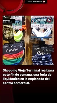 Shopping Vieja Terminal realizará este fin de semana, una feria de liquidación en la explanada del centro comercial.