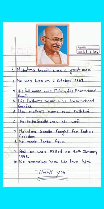 Speech On Mahatma Gandhi In English 2025