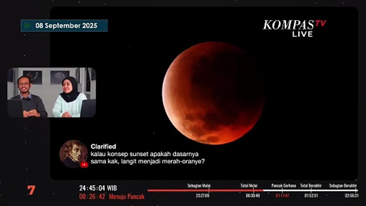 Detik-Detik Fenomena Gerhana Bulan Total Hiasi Langit Indonesia