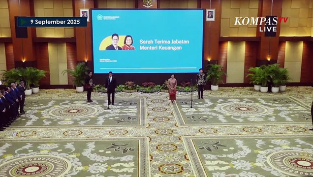 [FULL] Sambutan Menkeu Purbaya Yudhi Sadewa di Depan Sri Mulyani saat Sertijab