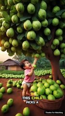 The Cute Gorilla run Away With All The Guavas Of This Child 😱😭 #shorts #usa #ai
