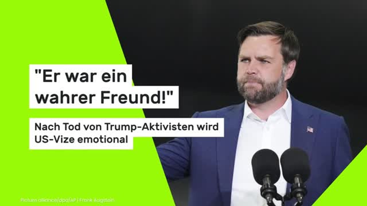 'Er war ein wahrer Freund!' Nach Tod von Trump-Aktivisten wird US-Vize emotional