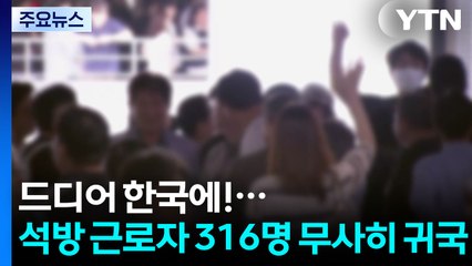 드디어 한국에!...석방된 한국 근로자 316명 무사히 귀국 / YTN