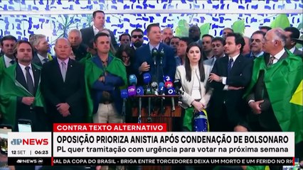Oposição prioriza anistia após condenação de Bolsonaro