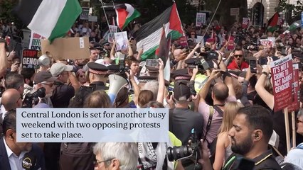 What protests are taking place in London this weekend?