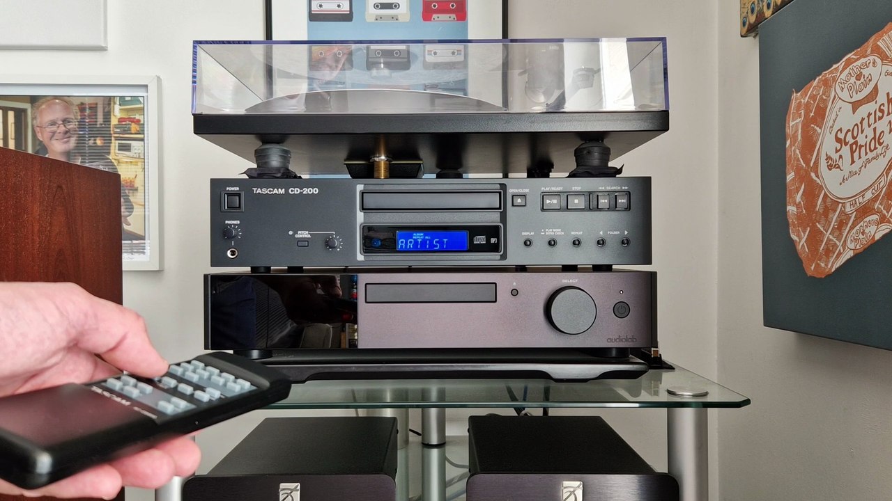 Scott Reid using Tascam's CD-200 CD player/transport