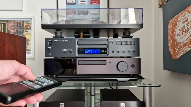 Scott Reid using Tascam's CD-200 CD player/transport