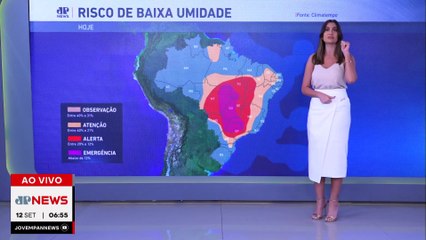 Alerta de baixa umidade do ar no interior de SP | Previsão do Tempo