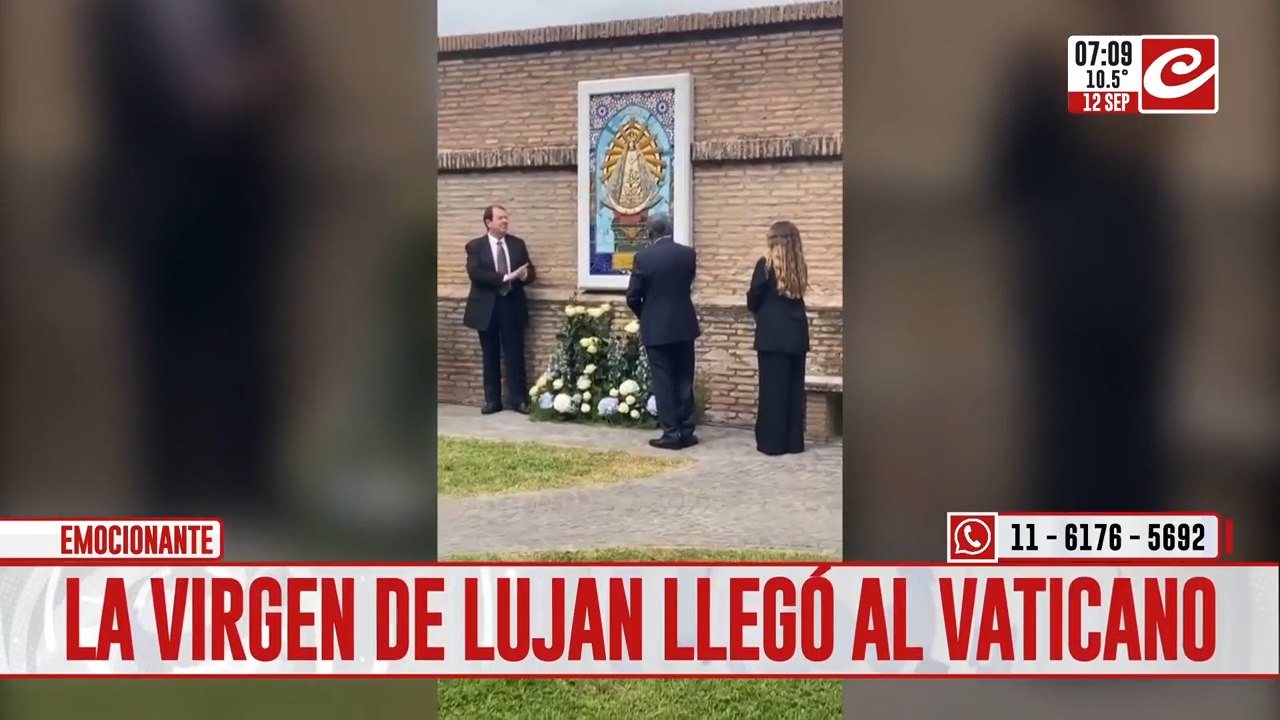 Gracias al Papa Francisco, la Virgen de Luján llegó a los jardines del Vaticano
