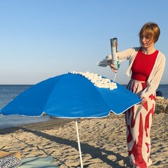 Turn your old umbrella into a glowing mushroom lamp 🍄✨ #craft #repurpose #greenlife #diy #fairycore