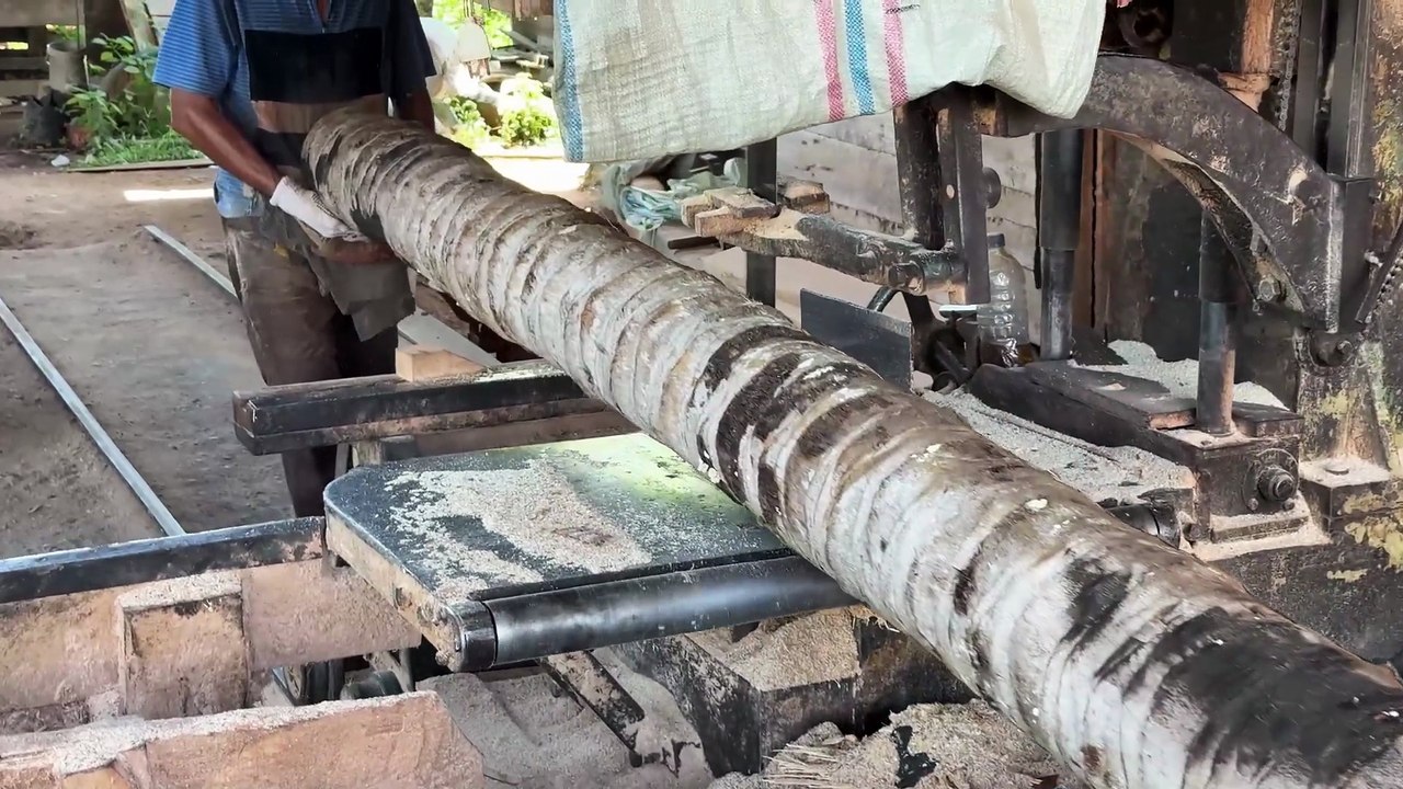 Innovation of Sawmill Machines for Coconut Wood 2x20