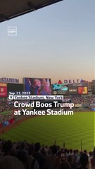 Crowd Boos Trump At Yankee Stadium