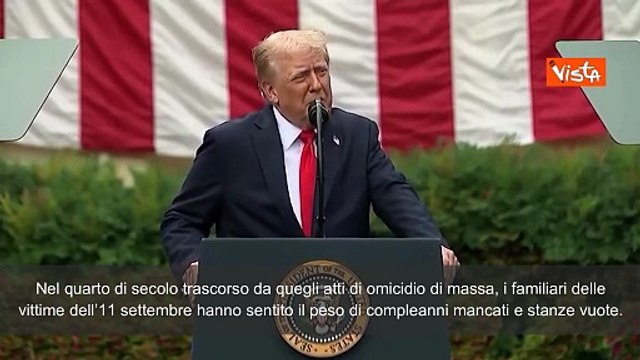 Anniversario dell'11 settembre, Trump: Non dimenticheremo mai le vittime