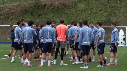 Último entrenamiento de la Real Sociedad antes de enfrentarse al Real Madrid