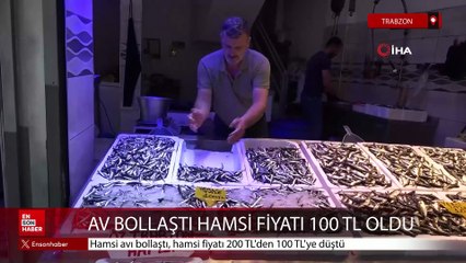 Karadeniz'de av bollaştı hamsi 100 TL'ye düştü