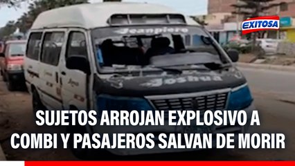 Callao: Sujetos arrojaron bolsa con explosivos a una combi y ocupantes salvaron de morir