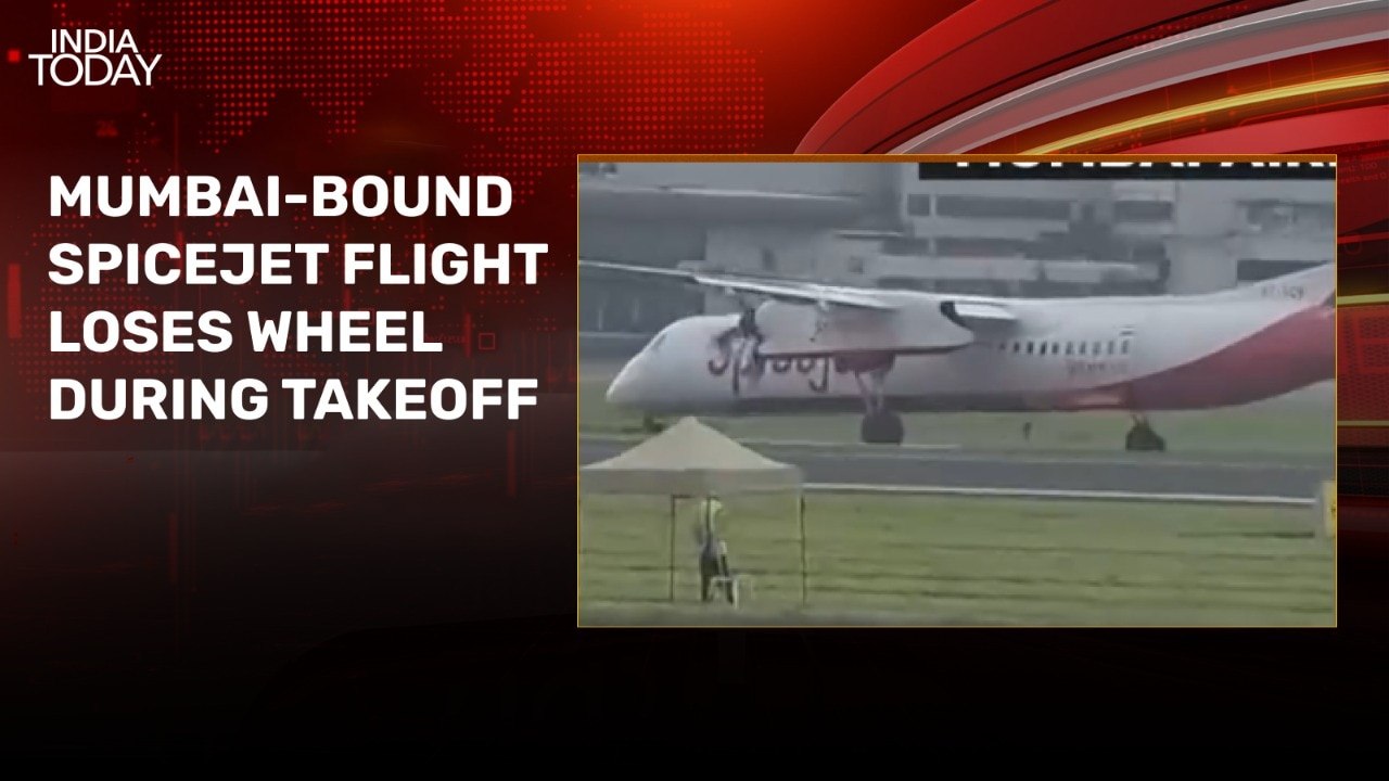 SpiceJet flight's wheel falls off during take-off, lands safely, passengers safe